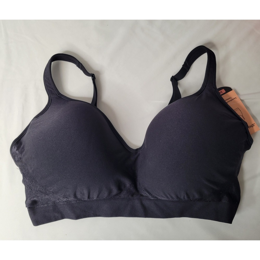 Shapermint Essentials Sweetheart Wireless Contour Bra Womens 3XL Black Comfort